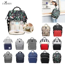 Оригинальная модная сумка LEQUEEN для мам, сумка для подгузников для мам, Большая вместительная сумка для подгузников, рюкзак для путешествий, сумка для ухода за ребенком