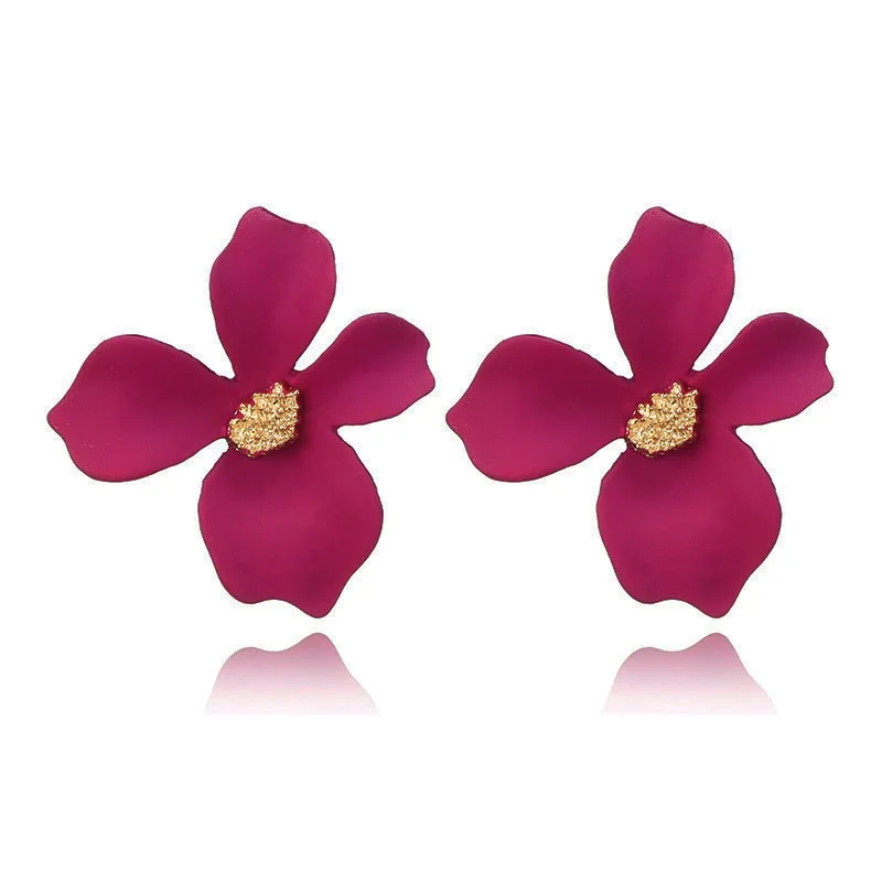 5-Colors-Spray-Paint-Flower-Stud-Earrings-For-Women-Fashion-Ear-Jewelry-Korea-Sweet-Lovely-Brincos (4)