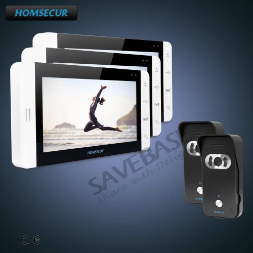 

HOMSECUR 7" Wired Video Door Entry Phone Call System with Ship from RU