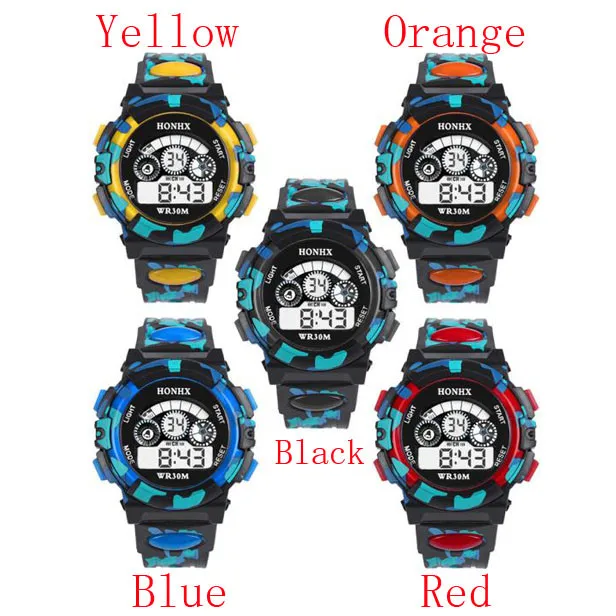 Новая мода relojes hombre для мальчиков и девочек, уличные многофункциональные водонепроницаемые детские спортивные электронные часы для мальчиков