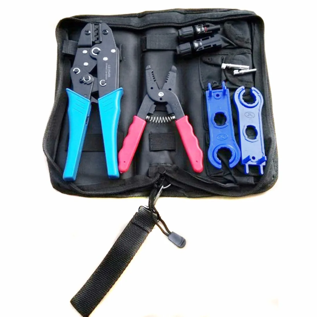 DWZ New Wire Stripper Cutter Cable Crimper Crimping Tool Set For MC4 Solar Connector