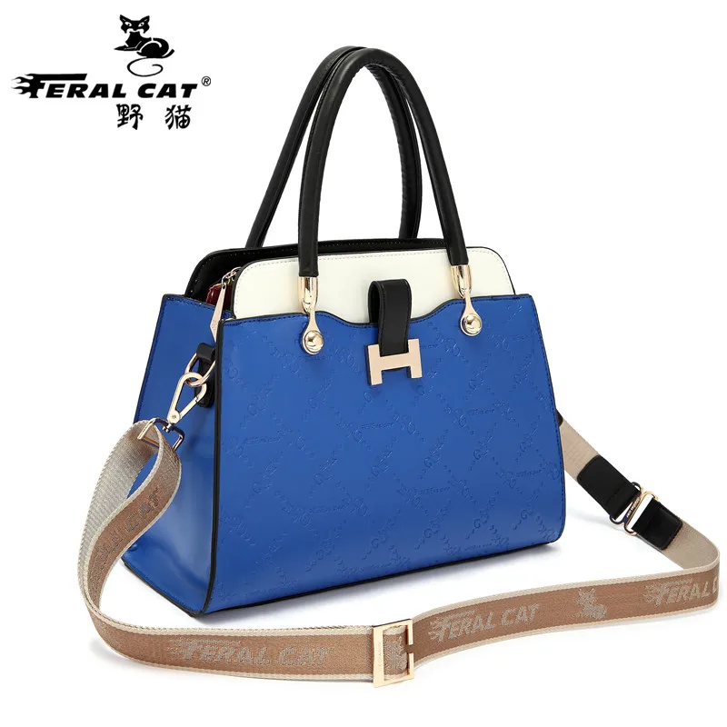 Free Shipping Women Bags 2017 Fashion Luxury Brand Tote High Quality Blue Orange Apricot Shoulder Bag Handbags 3013