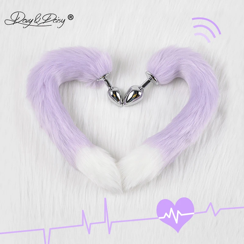 DAVYDAISY S/M/L Лоскутная Анальная пробка с искусственным лисьим хвостом из