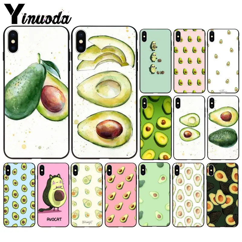 Yinuoda авокадо заказчик высококачественный чехол для телефона Apple iPhone 8 7 6 6S Plus X XS MAX 5