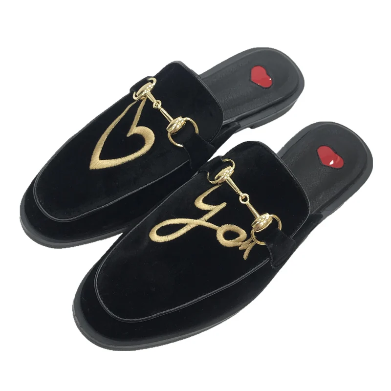 

Spring 2019 New Flat-soled Half-pack Slippers Lazy Women's Shoes with No Back and Outside Slippers with Baotou