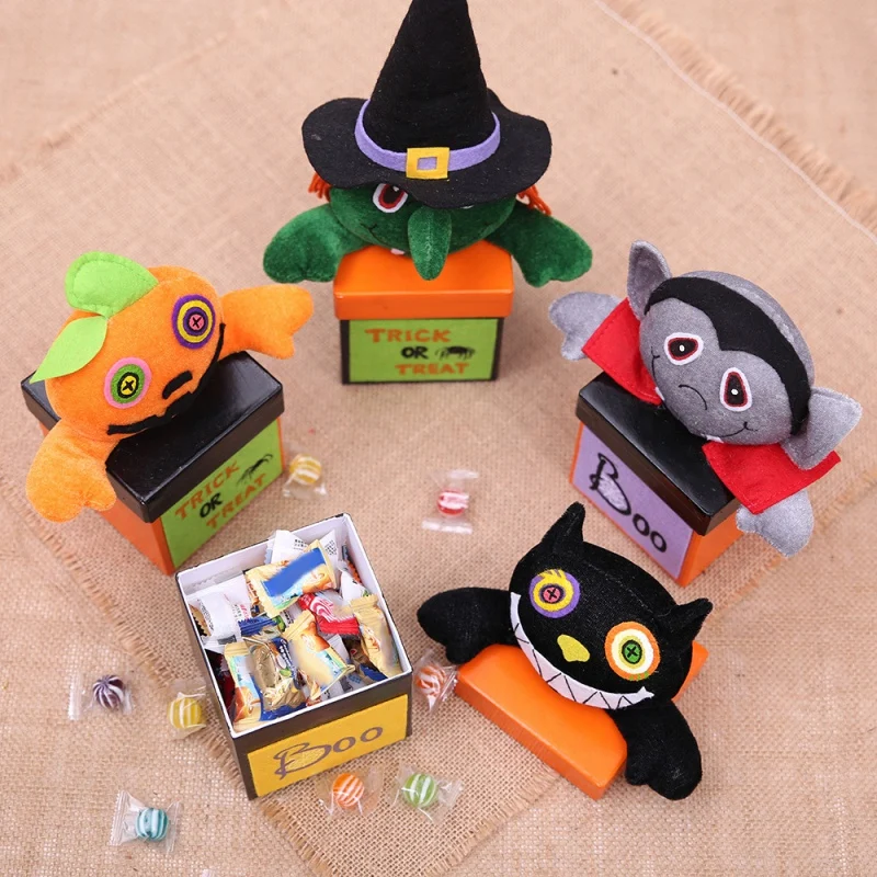 

Halloween Candy Box Pumpkin Witch Doll Gift Box Children Chocolate Cookie Box Bags Festival Decoration For Party Birthday