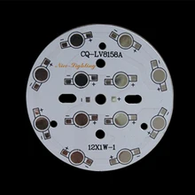 12 Вт светодиодный Алюминий опорной плиты, 12x1 Вт анодированного печатной платы, 78 мм Диаметр, высокая Мощность радиатор Панель