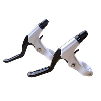 

Bicycle Brake Lever Black And White Aluminium Alloy Universal Handle Front Mountain Road Folding Bike Cycling Accessories