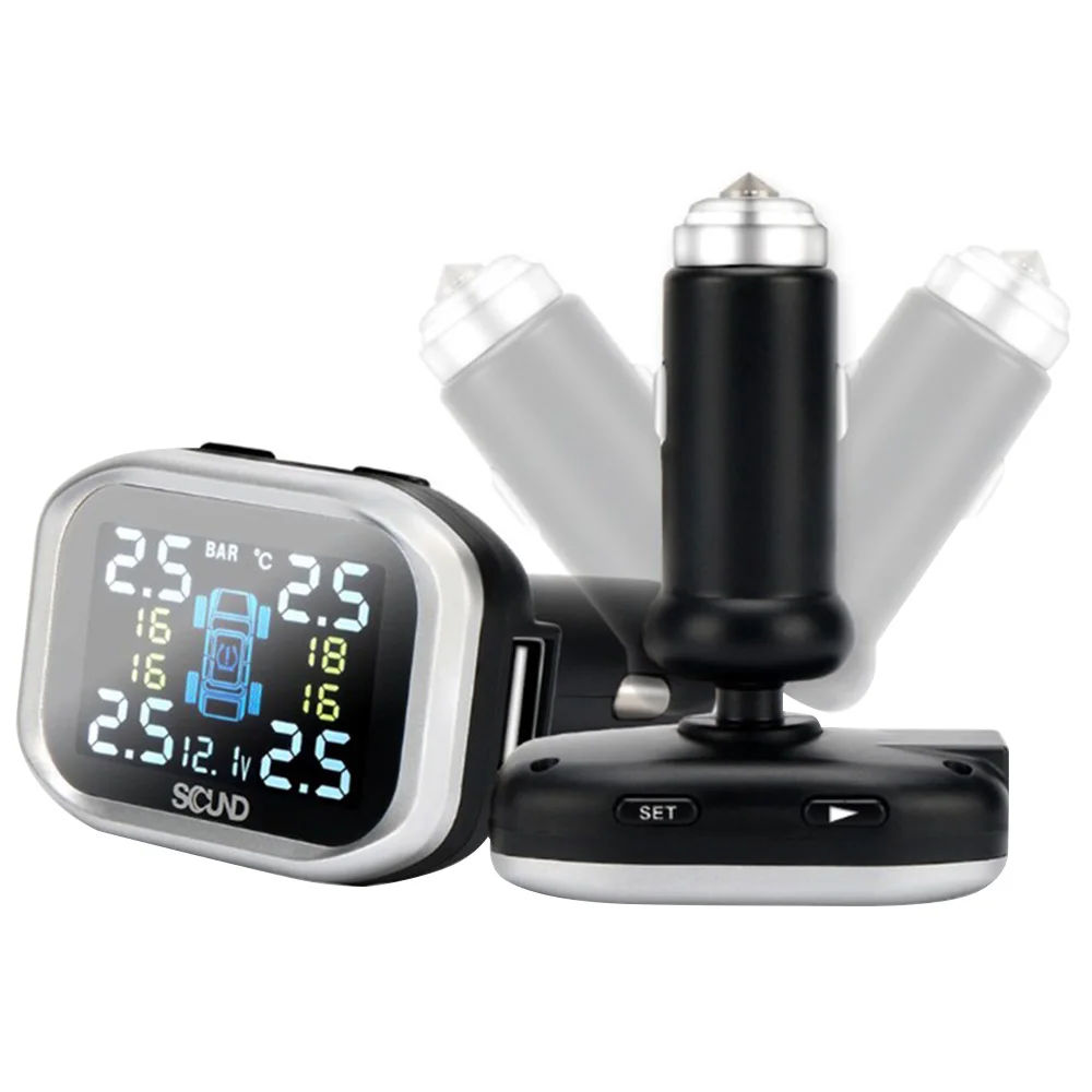 

TPMS Intelligent Wireless Car 12 V Tire Pressure Digital Tire Pressure Monitoring System Rotatable & Non-rotatable Alarm Sensor