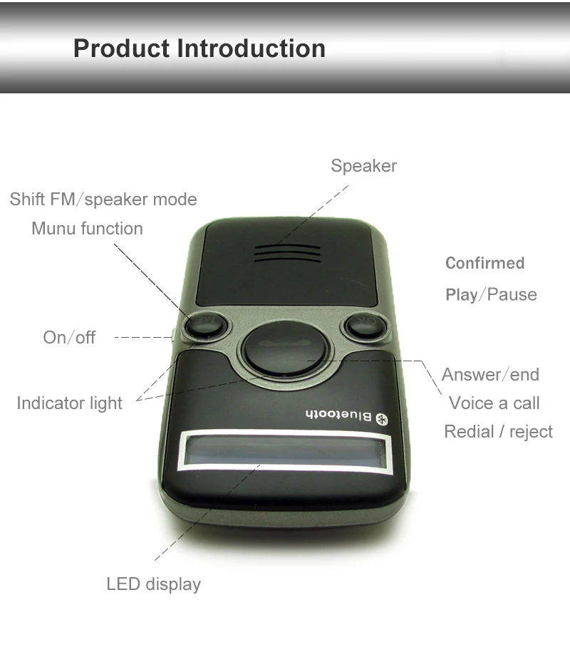 Fdoman авто беспроводной Солнечный Bluetooth handsfree автомобильный комплект Громкая связь встроенный fm-передатчик модулятор функция телефон mp3-плеер