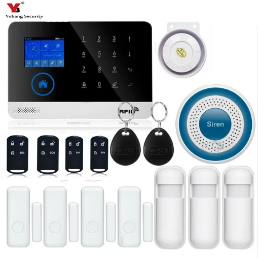 Охранная сигнализация yobang3g WCDMA Wifi RFID для дома система безопасности беспроводная