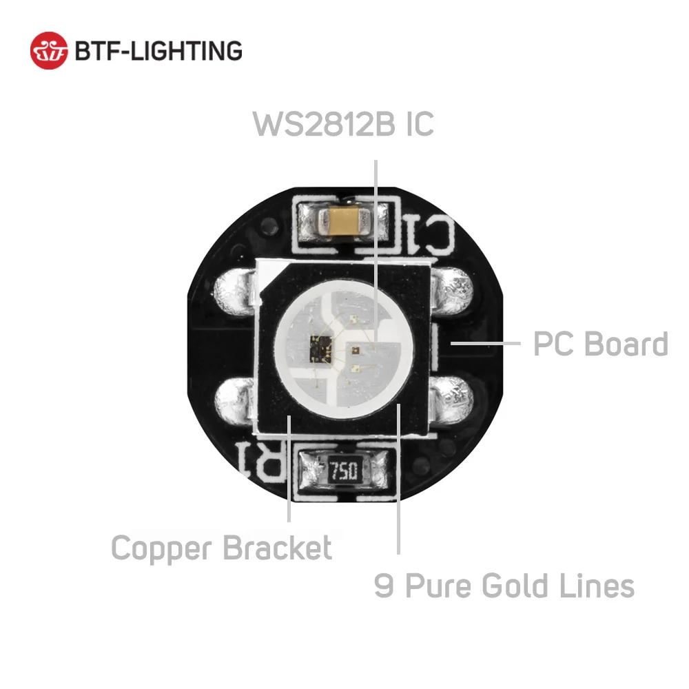 10-1000 шт. WS2812B светодиодный чип, 4pin с радиатором(10 мм* 3 мм), черный/белый PCB, SMD5050 RGB с WS2811 IC BLT in, SK6812RGBW DC5V
