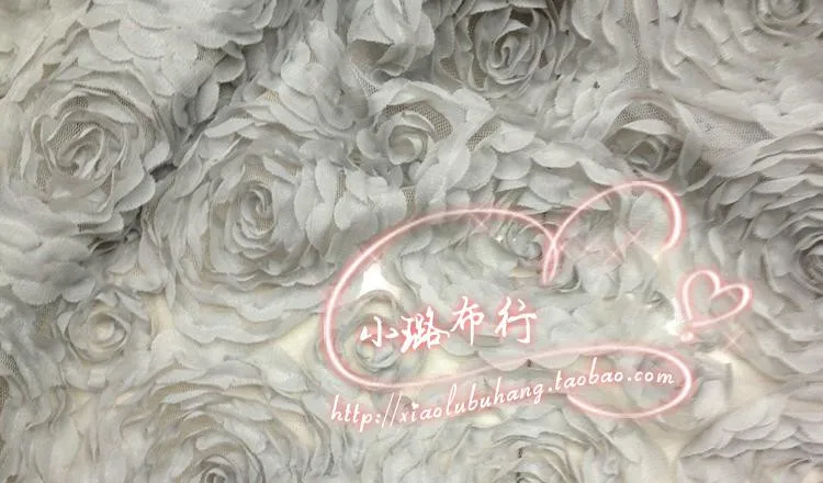 3D шифоновая кружевная ткань 130 см, высококачественное свадебное платье, юбка, тканевые пионы, цветы, розы, сделай сам, одежда, аксессуары для шитья