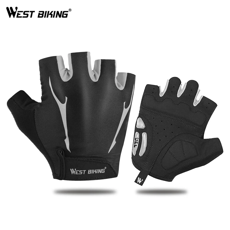 

WEST BIKING Cycling Gloves Gel For Men Anti-shock Half Finger M-XL Size Unisex Summer Sports Breathable MTB Bicycle Bike Gloves