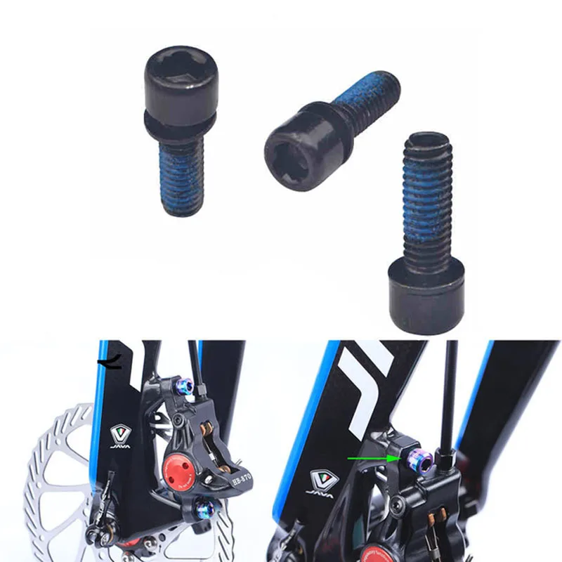 M6 Disc Brake Bolt Clamp 6mm MTB Mountain Bike Bicycle Screws With Washer Gasket 10PCS/a lotin