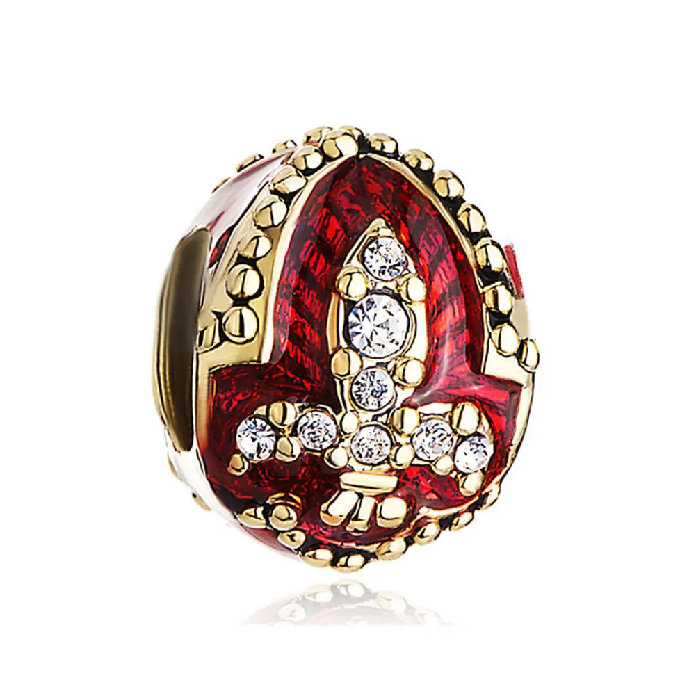 Russian Faberge Egg Beads Charms for Jewelry Making Christmas Charms Beads