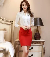 New Fashion Work Skirt Suits With Tops And Skirt Ladies Office Uniform Styles Spring Autumn Business