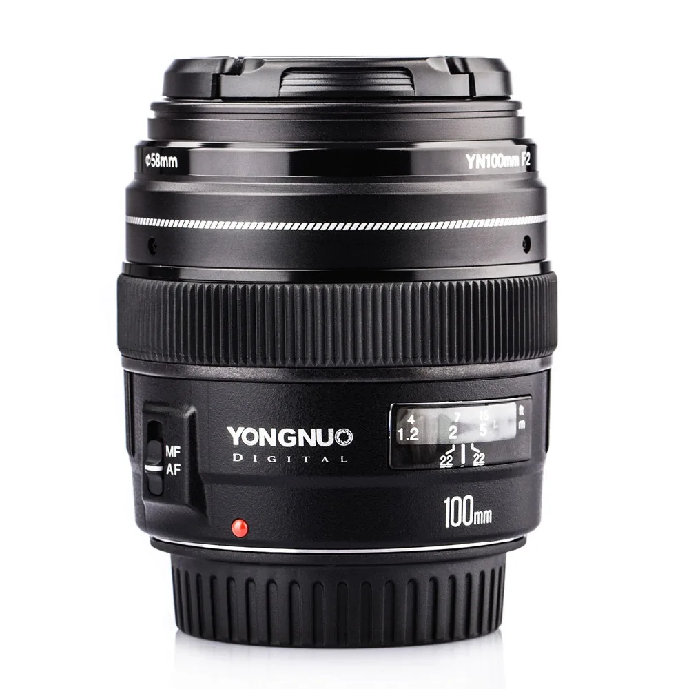 Объектив YONGNUO YN100mm F/2-F/22 AF/MF 100 мм объектив средней длины с большой диафрагмой и