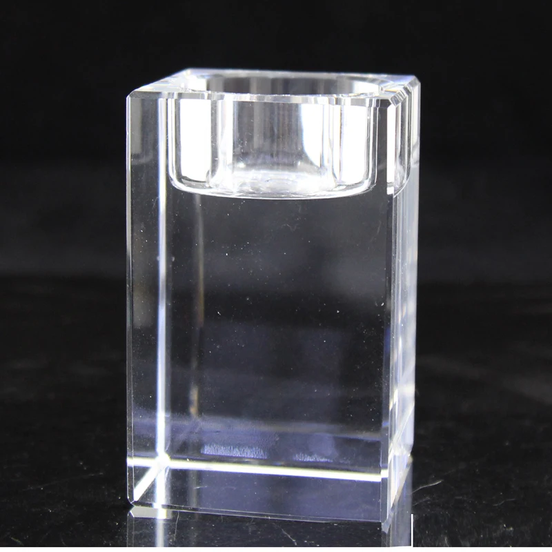 Rectangle Table Crystal Candle Holder for Weddings, Festivals, Bars
