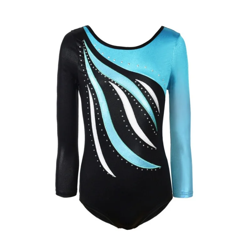 

Ballet Laser Dress Clothes for Girls Long Sleeves Athletic Dance Leotards Dress Ballet Gymnastics Acrobatics for Kids Dance Wear