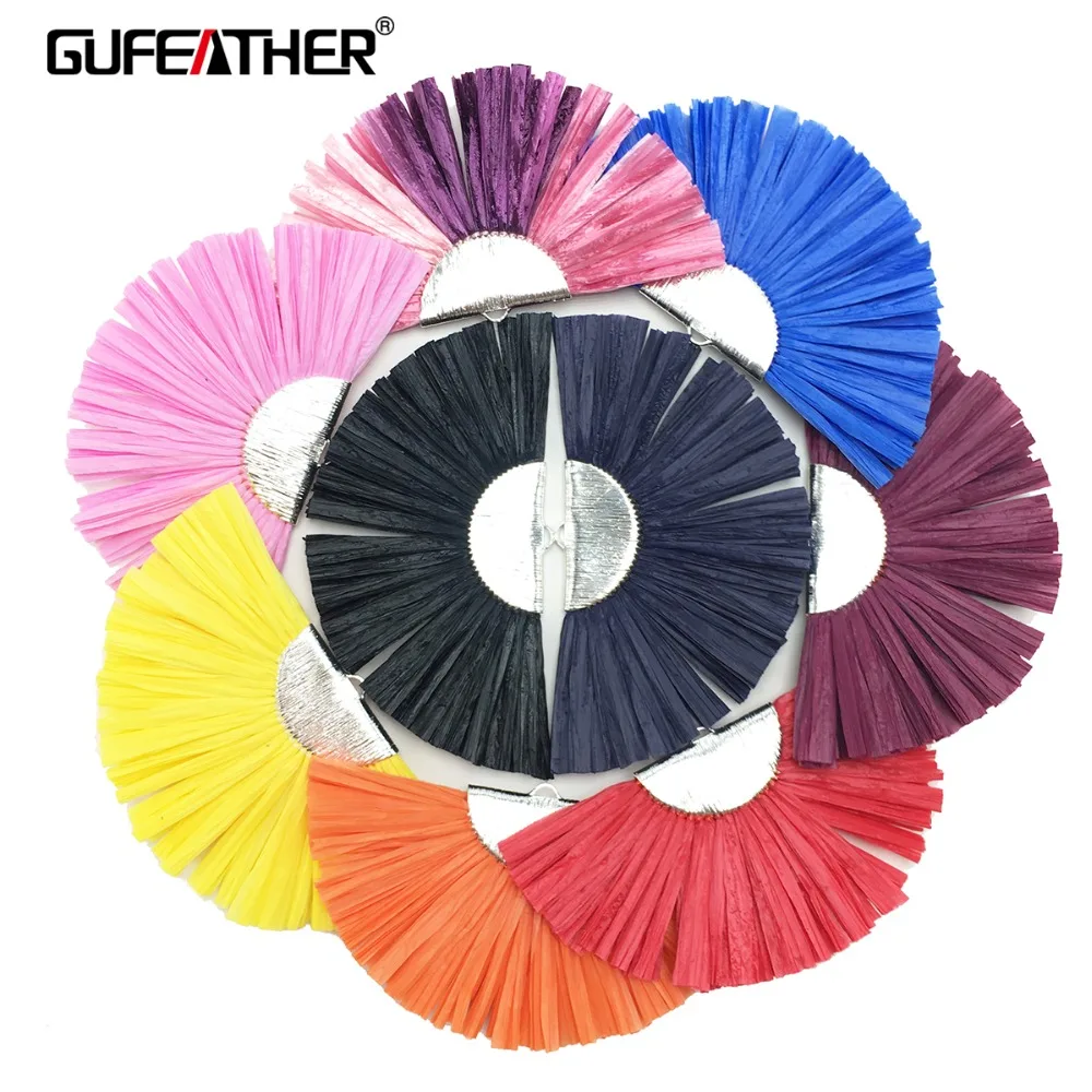 Gufeather L157 кисточка рафия кисточки аксессуары и украшения серьги выводы трава