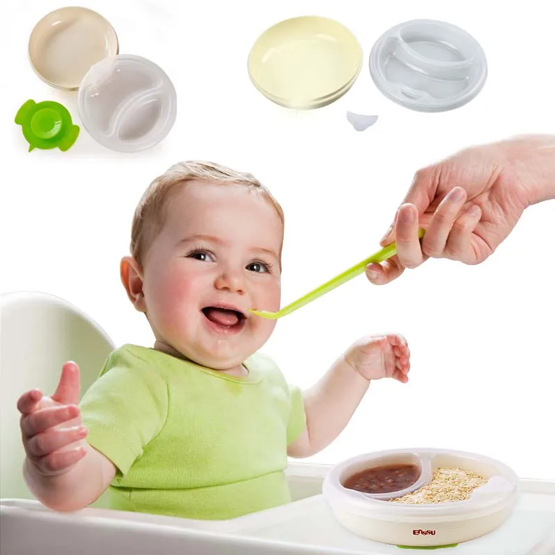 300ml Non slip Food Warming Plate Hot Water Insulation Bowl Baby Dishes