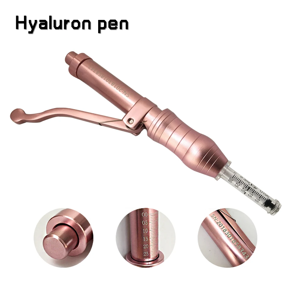  3ml Pink Hyaluron Pen Facial Care Tools Adjustable High Pressure Hyaluronic Atomization Pen Anti Wr