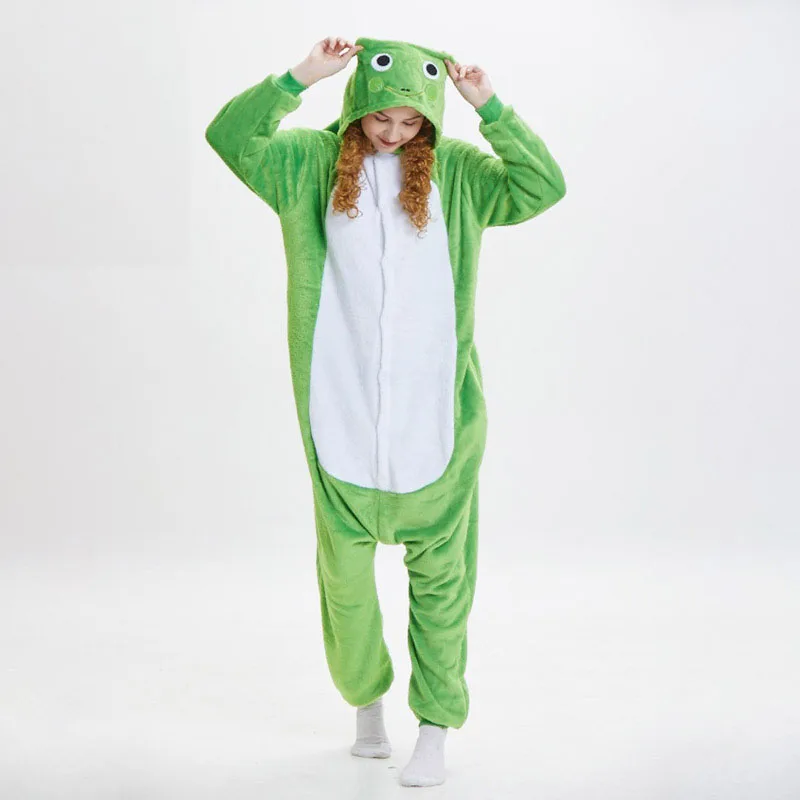 Suave Rana Verde Kigurumi Para Adultos Animales Onesie Hombres De Carnaval Pijamas Para Mujeres Traje Ropa De Dormir De Halloween 19,72 € | DHgate