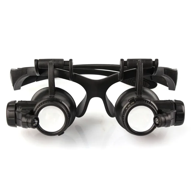 New Hot 10X 15X 20X 25X Watch Repair Tools Magnifying Glass with LED