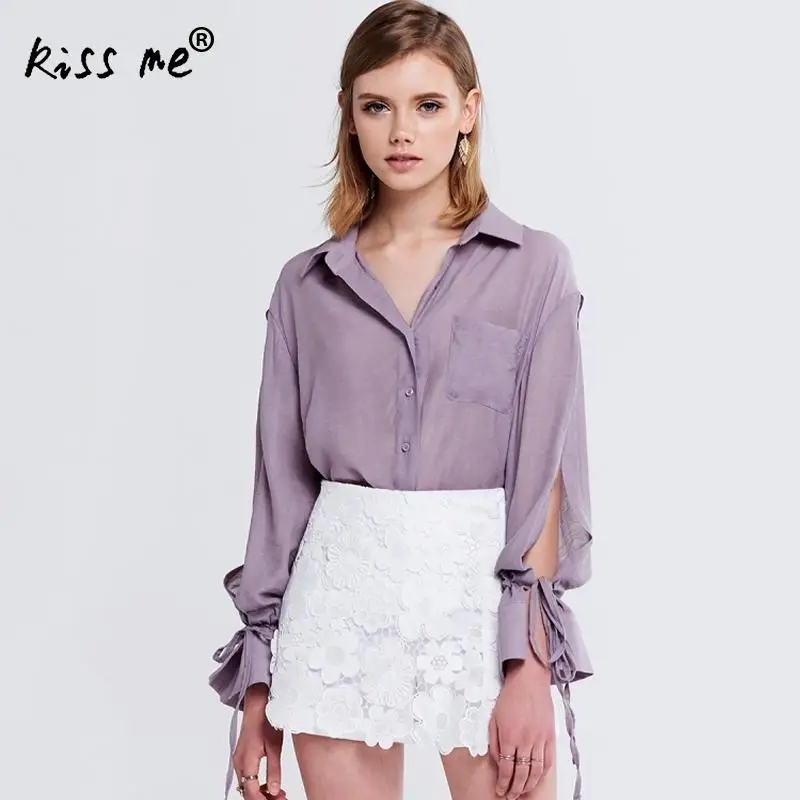 Womens Tops and Blouses Fashion Women Blouses Shirt Purple