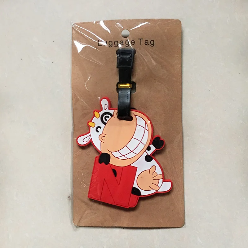 Women & Gils Cartoon Cute Travel Accessories Luggage Tags Suitcase Cartoon Style Cute Cat Fashion Silicon Portable Travel Label