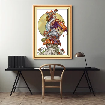 

Needlework,DIY Handmade Cross stitch,Sets For Embroidery kits,Dinosaur Patterns Kits Include Canvas DMC Thread Needle Drawing