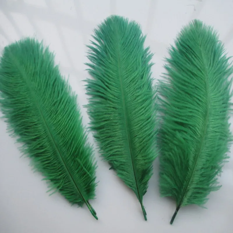 Beautiful Grass green ostrich feathers 10 pcs feather length 6 8 inches