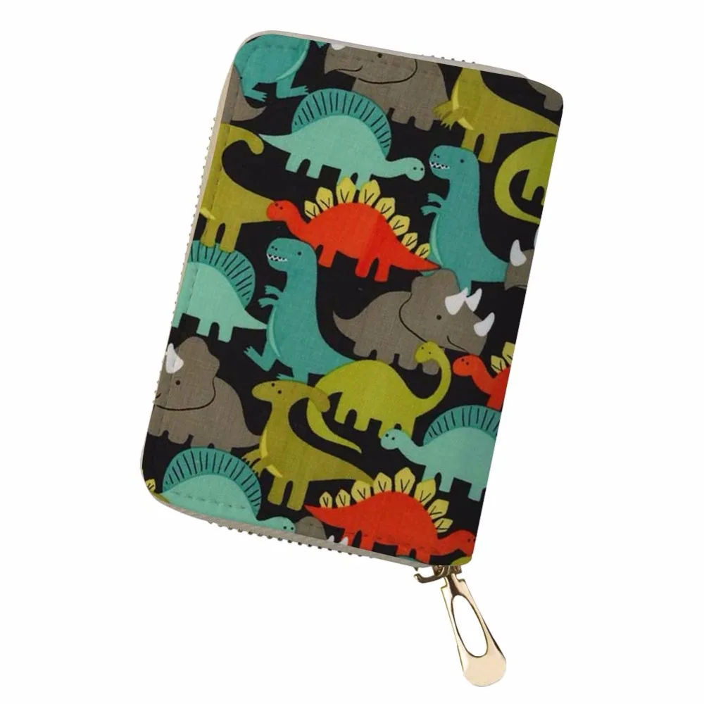 

Cute Dinosaur Printing Woman Card Holder Creditcard Holder Multi-colored Portable PU Leather Unisex ID Card Best Birthday Gifts