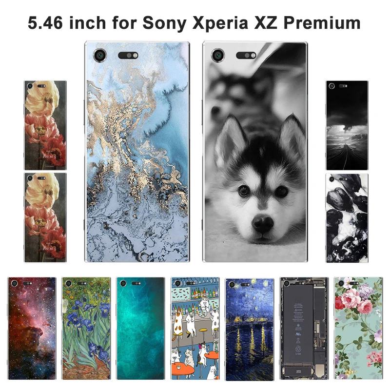 Силиконовый чехол для sony Xperia XZ Премиум чехол для Xperia XZ Премиум пейзаж окрашенный мягкий телефон для sony XZ Премиум Coque