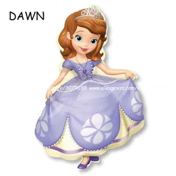 

20pcs/lot 100cm new wholesale aluminum film queen Sophia Princess balloon modeling party decorati kid toys