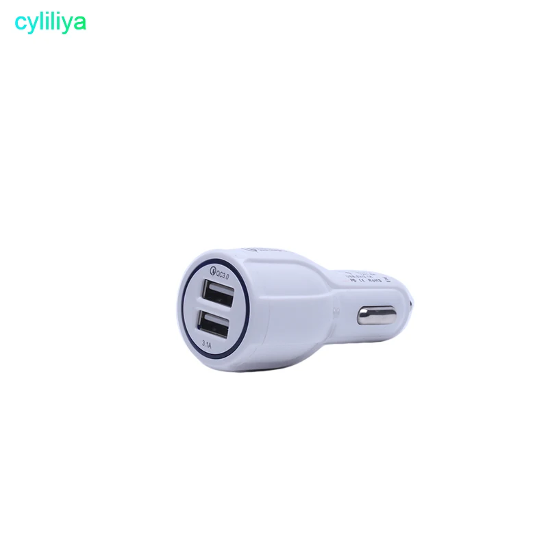 Cyliliya DC 9 V 12 V 1.8A до 5 V 3.4A быстрая Адаптивная зарядка, автомобильное зарядное устройство Макс 3.4a с двумя портами USB для Samsung Galaxy S6 S7 край S8 плюс