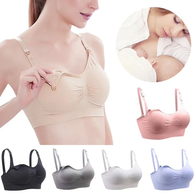 2Pcs/Sets Breast Feeding Bras Without Underwire Maternity Nursing Soutien Cotton Clothes