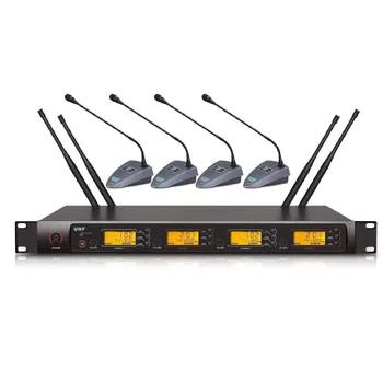 

Bolymic Four Channel Professional UHF Wireless Gooseneck Conference Microphone System