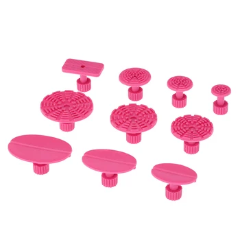 

10PCS Car Dent Remover Puller Auto Body Dent Removal Tools Suction Cup Car Repair Kit Pink Pulling Tabs Dent Puller Tab