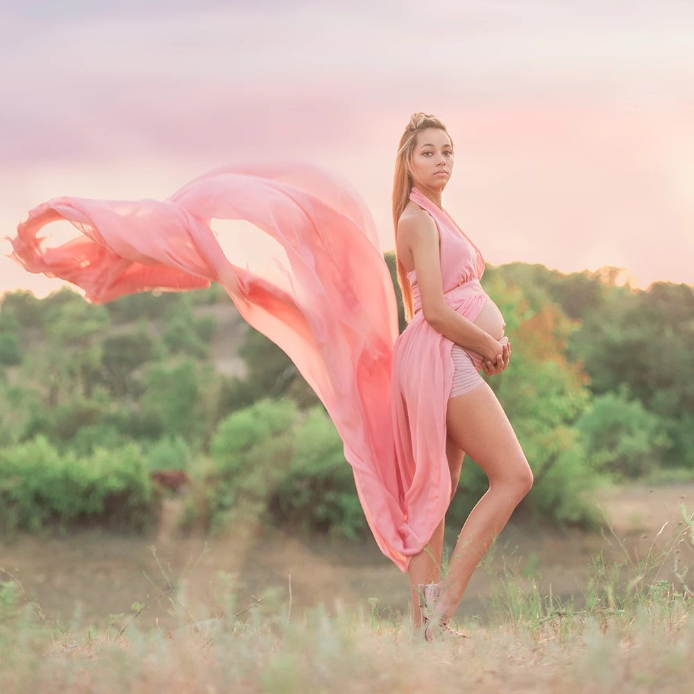 Soft Chiffon V Neck Low Cut Maternity Photography Dress Free size Adjustable Waist BABY SHOWER GIFT Soft Chiffon V Neck Low Cut Maternity Photography Dress Free size Adjustable Waist BABY SHOWER GIFT