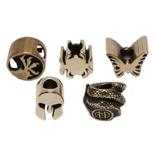 Горячее предложение, 1 шт., для улицы, винтажный череп, латунный нож, бусины, щит, зонтик, веревка, шнурок, крест, Паракорд, бисер, 15 г