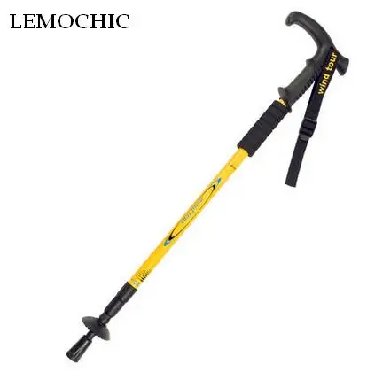 

LEMOCHIC High Straight handle bastones trekking nordic walking jordan eclipse trekking poles hiking walking stick cane free ship