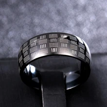 Модные черные мужские брендовые кольца 316L титановые кольца из нержавеющей стали для мужчин и женщин