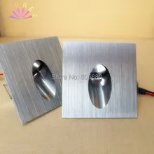 50 шт./партия светодиодный 1 Вт AC85-265V 2700-6500 к алюминиевый серебряный корпус интерьер настенный светодиодный светильник 3 года гарантии