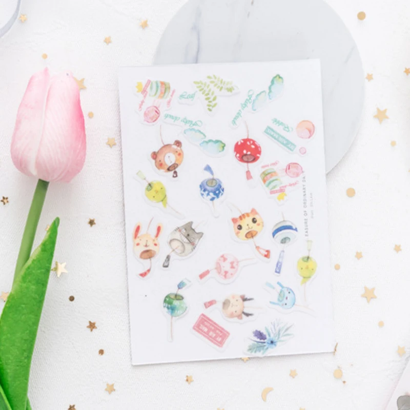 

40pcs/lot Flowers Plant Animal Series Stickers DIY Handmade Diary Ablum Decorative Paper Scrapbooking Stickers Office School