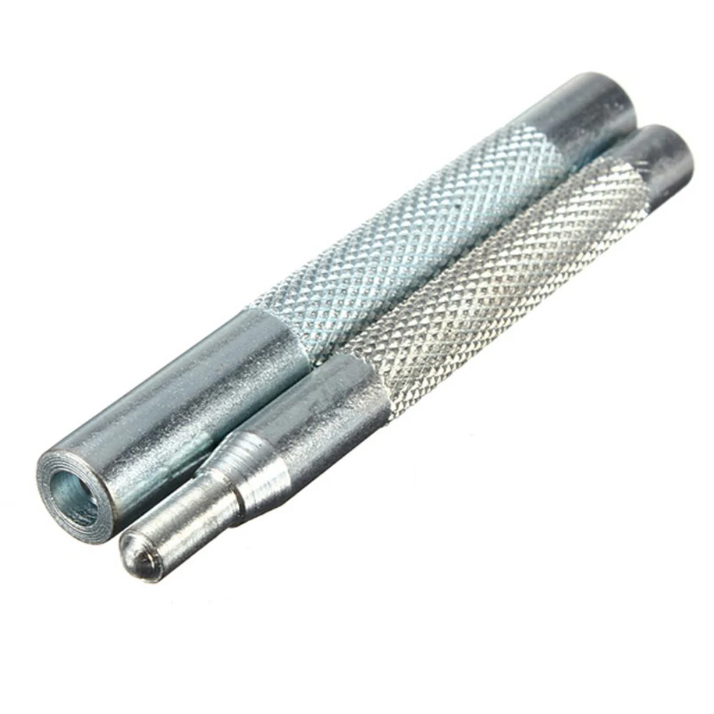 

11pcs Knitting Needles Diy Leathercraft Craft Tool Die Punch Snap Kit Rivet Setter With Base For Hole And Install Jean Button