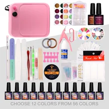 Набор для сушки ногтей 36 Вт УФ-светодиодный светильник и УФ-Гель-лак для ногтей УФ-гель Маникюрный Инструмент на выбор 12 цветов лак для ногтей