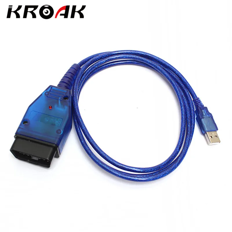 

KROAK 3 Pin OBD 2 409 KKL USB Ecu Scan Cable Adapter Diagnostic Interface Tool CD For Fiat