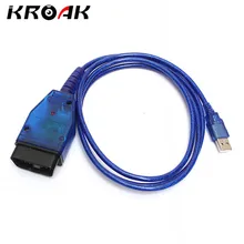 KROAK 3 Pin OBD 2 409 KKL USB Ecu Scan Cable Adapter Diagnostic Interface Tool CD For Fiat